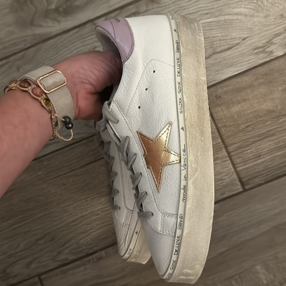 Golden goose hi star D2 white gold lilac worn once ! - Picture 5 of 12